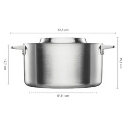 Fiskars Norden Kasserolle, Stahl, 5 l, Unbeschichtet 11 Fiskars Norden Kasserolle, Stahl, 5 l, Unbeschichtet -Geschäft Für Wohndekoration 1067640 Fiskars Norden Steel Casserole 5L Uncoated dimensions