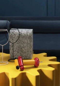 Alessi Sottsass Korkenzieher, Gelb – Rot – Schwarz -Geschäft Für Wohndekoration 15 Alessi ES17 V