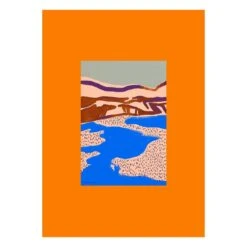 Orange Landscape Poster