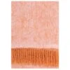 Revontuli Mohairdecke, Rostfarben – Rosa