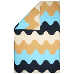 Marimekko Lokki Bettbezug 240 X 220 Cm, Blau – Beige – Weiß