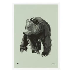 Poster Gentle Bear, 50 X 70 Cm, Frühlingsgrün