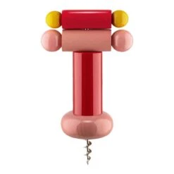 Alessi Sottsass Korkenzieher, Rot – Rosa – Gelb