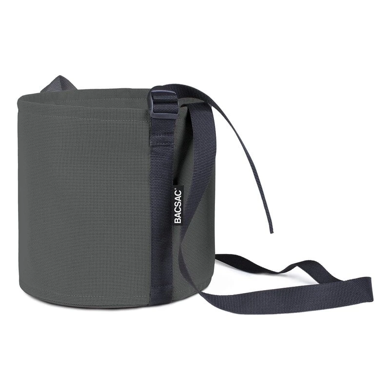 Hängender Stoffblumentopf, 10 L, Schwarzgrau 1 Hängender Stoffblumentopf, 10 L, Schwarzgrau