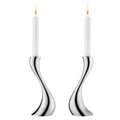 Georg Jensen Cobra Kerzenständer, 2 Stück