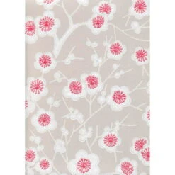 Tapete Kirsikkapuu, Grau – Weiß