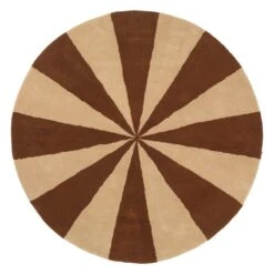 Ferm LIVING Arch Tuftingteppich, Groß, Dunkles Ziegelrot - Cremeweiß