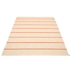 Olle Teppich, 180 X 260 Cm, Ziegelrot - Cremeweiß