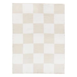 Ala Überwurf, 130 x 180 cm, Weiß - Sandbeige