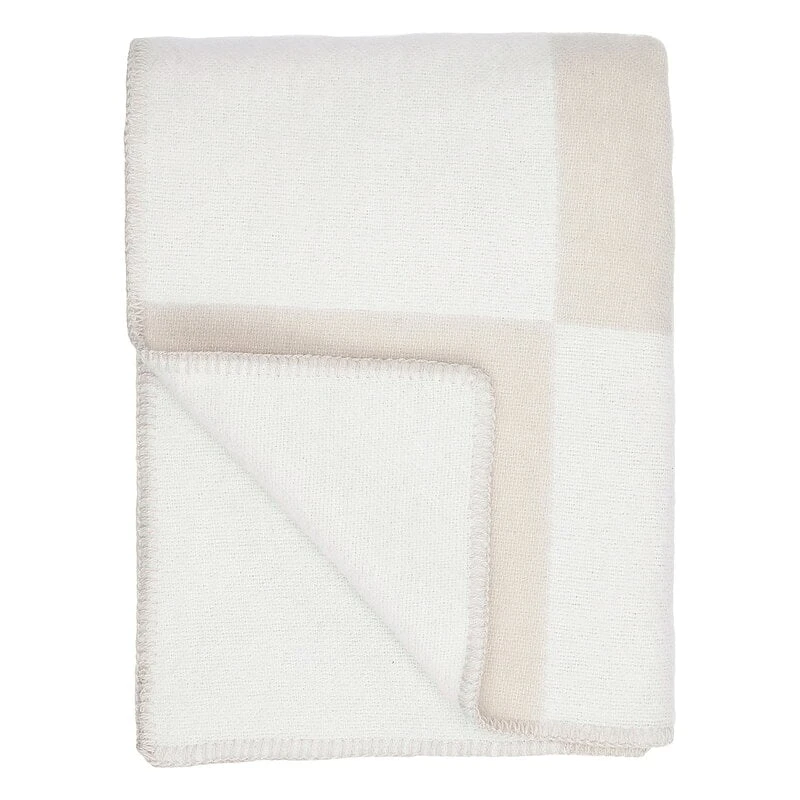 Ala Überwurf, 130 x 180 cm, Weiß - Sandbeige 3 Ala Überwurf, 130 x 180 cm, Weiß - Sandbeige – Bild 3