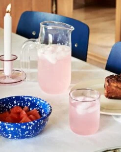 Hay Flare Kerzenhalter, Rosa -Geschäft Für Wohndekoration Enamel Bowl M speckle blue Flare pink Jug L clear Tint Tumbler pink