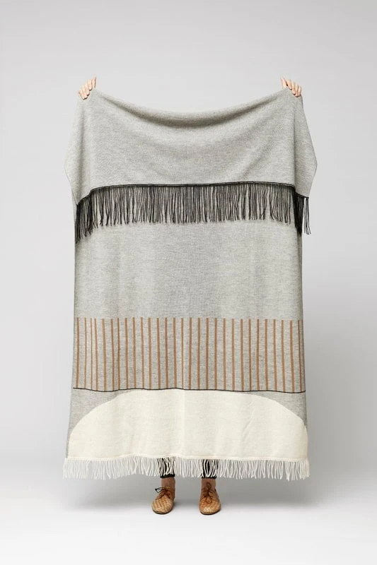 Aymara Plaid, 190 X 130 cm, Muster In Grau 3 Aymara Plaid, 190 X 130 cm, Muster In Grau – Bild 3