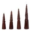 Ferm LIVING Twisted Kerze, 4 Stück, Braun