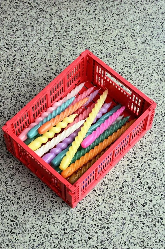 Hay Long Twist Kerzen, 6 Stück, Dunkler Pfirsich, Dunkelrosa, Hellro 5 Hay Long Twist Kerzen, 6 Stück, Dunkler Pfirsich, Dunkelrosa, Hellro – Bild 5