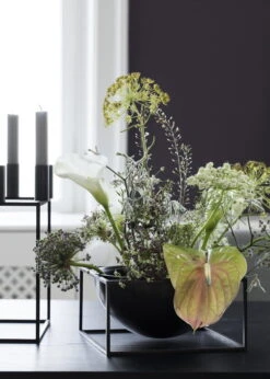 By Lassen Schale Kubus Centrepiece, Groß, Schwarz -Geschäft Für Wohndekoration IMGL6980