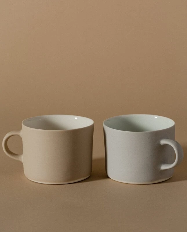 Kahvi Tasse, L, Sandbeige - Weiß 2 Kahvi Tasse, L, Sandbeige - Weiß – Bild 2