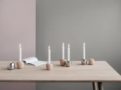 Stelton Ora Kerzenhalter, Klein, Stahl -Geschäft Für Wohndekoration LS 103 104 103 1 104 1 Ora candleholder powder