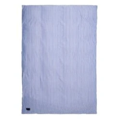 Wall Street Oxford Bettbezug, Mittelblau Gestreift