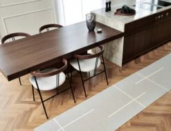 Fred Teppich, 70 x 180 cm, Leinen – Vanille -Geschäft Für Wohndekoration Pappelina fred linen vanilla 1