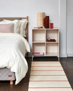 Olle Teppich, 70 X 240 Cm, Ziegelrot - Cremeweiß -Geschäft Für Wohndekoration Pappelina olle brick 2