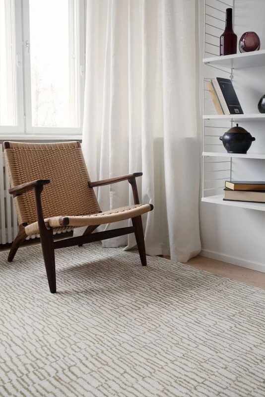 Ketju Teppich, Weiß - Getreidebraun 5 Ketju Teppich, Weiß - Getreidebraun – Bild 5