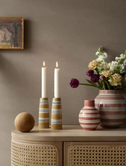 Kähler Omaggio Nuovo Kerzenhalter, 16 Cm, Ockergelb -Geschäft Für Wohndekoration Rosendahl 2022 690156 690166 690163