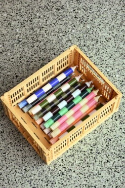 Hay Stripe Kerze, 4 Stück, Leuchtend -Geschäft Für Wohndekoration Stripe Candle Set of 4 family