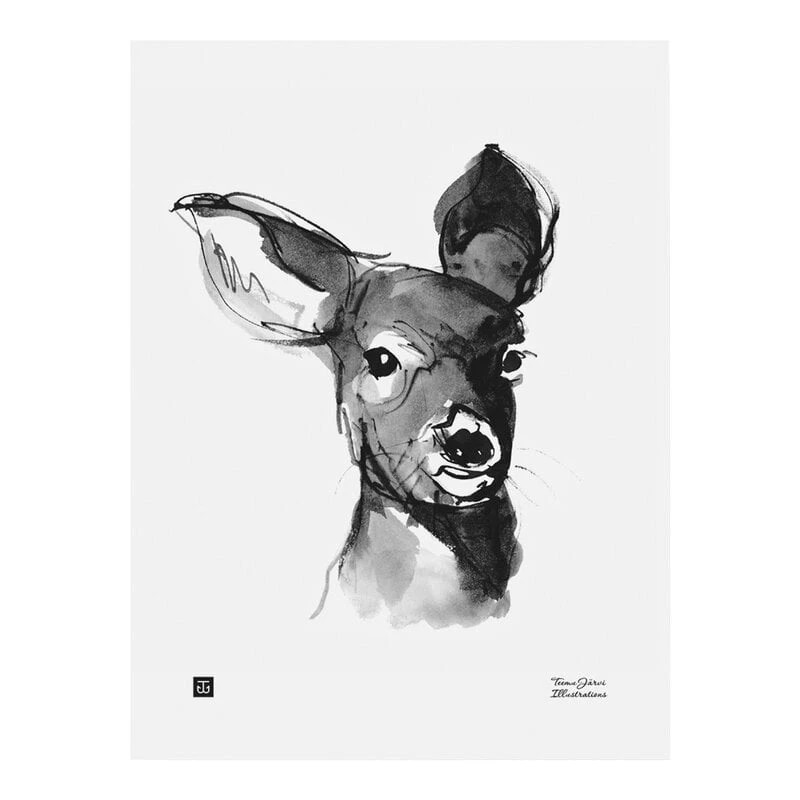 Charming Deer Poster, 30 X 40 Cm 1 Charming Deer Poster, 30 X 40 Cm