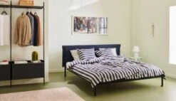 Hay Duo Kopfkissenbezug, Weiß -Geschäft Für Wohndekoration Tamoto Bed Metaphor 008 headboard anthracite powder coated frame Pier System 1002 black powder coated steel black anodised profiles