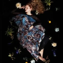 Bees Decke, Blau -Geschäft Für Wohndekoration bees blanket blue 02 e7b97575 e511 403b 8259 9acd767a6e4c 1024x1024