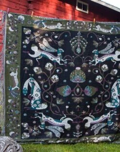 Rabbit Überwurf, 180 X 200 Cm, Forstgrün 6 Rabbit Überwurf, 180 X 200 Cm, Forstgrün -Geschäft Für Wohndekoration black rabbit throw 1024x1024