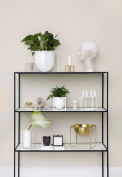 By Lassen Blumentopf Kubus 14, Weiß -Geschäft Für Wohndekoration byLassen Twin Kubus Flowerpots 300