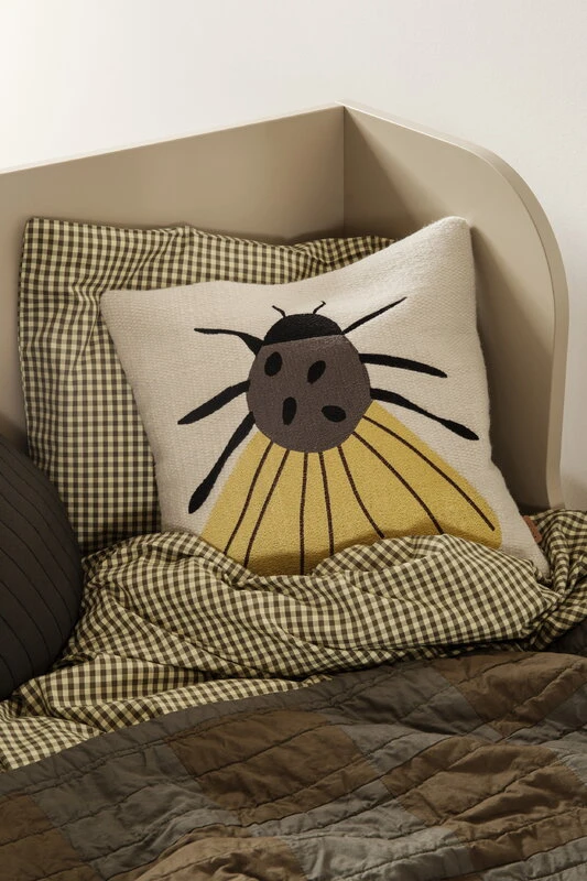 Ferm LIVING Forest Kissen Mit Stickerei, Falter 2 Ferm LIVING Forest Kissen Mit Stickerei, Falter – Bild 2