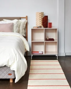 Olle Teppich, 70 X 240 Cm, Ziegelrot - Cremeweiß -Geschäft Für Wohndekoration pappelina olle brick creative