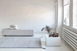 Grid Teppich, Weiß - Hellgrau -Geschäft Für Wohndekoration wn grid 4413